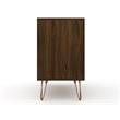 Manhattan Comfort Rockefeller 3-Drawer Wood Dresser in Brown (Set of 2)