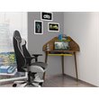 Bradley Wood 4 Pc. Round Sectional Cubicle Desk Set in Rustic Brown & Yellow