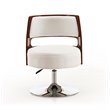 Manhattan Comfort Salon Faux Leather Accent Chair in White (Set of 2)
