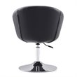 Manhattan Comfort Hopper Faux Leather Adjustable Accent Chair in Black (2 Pc)