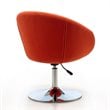 Manhattan Comfort Hopper Fabric Adjustable Height Accent Chair in Orange (2 Pc)