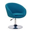 Manhattan Comfort Hopper Fabric Adjustable Height Accent Chair in Blue (2 Pc)