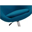 Manhattan Comfort Hopper Fabric Adjustable Height Accent Chair in Blue (2 Pc)