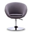 Manhattan Comfort Hopper Fabric Adjustable Height Accent Chair in Gray(2 Pc)