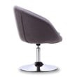Manhattan Comfort Hopper Fabric Adjustable Height Accent Chair in Gray(2 Pc)