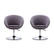 Manhattan Comfort Hopper Fabric Adjustable Height Accent Chair in Gray(2 Pc)