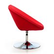 Manhattan Comfort Perch Fabric Adjustable Height Accent Chair in Red (Set of 2)