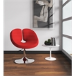 Manhattan Comfort Perch Fabric Adjustable Height Accent Chair in Red (Set of 2)
