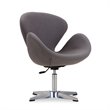 Manhattan Comfort Raspberry Fabric Accent Chair in Gray (Set of 2)