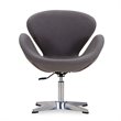 Manhattan Comfort Raspberry Fabric Accent Chair in Gray (Set of 2)
