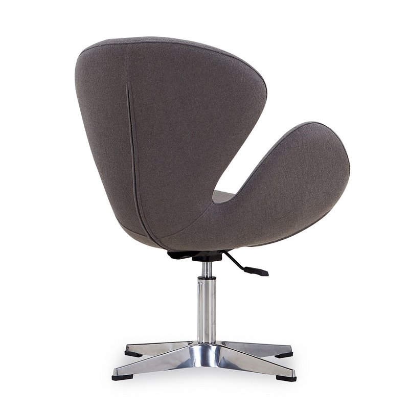 Manhattan Comfort Raspberry Fabric Accent Chair in Gray (Set of 2)