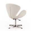 Manhattan Comfort Raspberry Faux Leather Accent Chair in White (Set of 2)