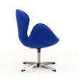 Manhattan Comfort Raspberry Fabric Accent Chair in Blue (Set of 2)