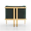 Manhattan Comfort Paramount Velvet Accent Armchair in Green/Polished Brass