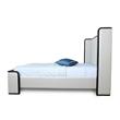 Manhattan Comfort Kingdom Faux Leather Full Size Bed Frame in Cream