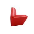 Manhattan Comfort Kiss Faux Leather 2-Seater Loveseat in Red