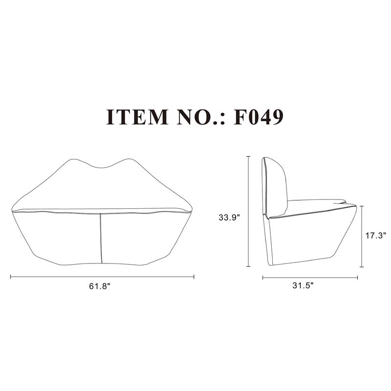 Manhattan Comfort Kiss Faux Leather 2-Seater Loveseat in White