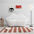 Manhattan Comfort Kiss Faux Leather 2-Seater Loveseat in White