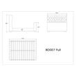 Manhattan Comfort Lola Fabric Upholstered Full Size Bed Frame in Ivory