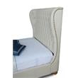 Manhattan Comfort Lola Fabric Upholstered Full Size Bed Frame in Ivory