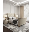 Manhattan Comfort Lola Fabric Upholstered Full Size Bed Frame in Ivory