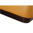 Manhattan Comfort Lenyx Faux Leather Full Size Bed Frame in Saddle Brown
