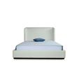 Manhattan Comfort Lenyx Faux Leather Full Size Bed Frame in Cream