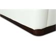 Manhattan Comfort Lenyx Faux Leather Full Size Bed Frame in Cream