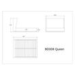 Manhattan Comfort Lenyx Faux Leather Queen Size Bed Frame in Cream