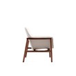 Manhattan Comfort Miller Fabric Upholstered Accent Chair in Cream/Walnut