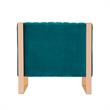 Manhattan Comfort Trillium Velvet Upholstered Accent Chair in Teal Blue