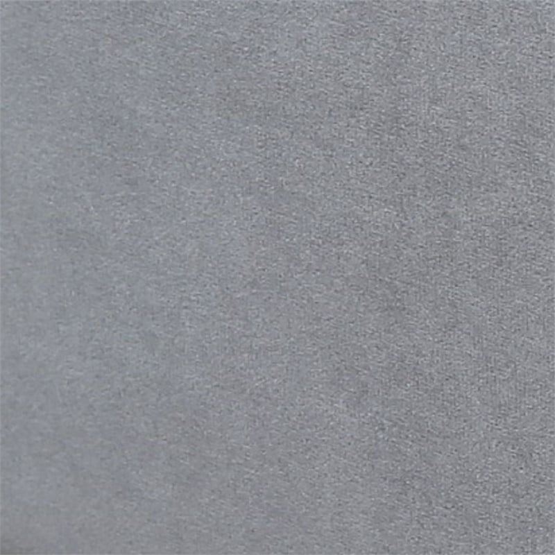 Manhattan Comfort Heather Velvet Queen Size Bed Frame in Gray/Gold