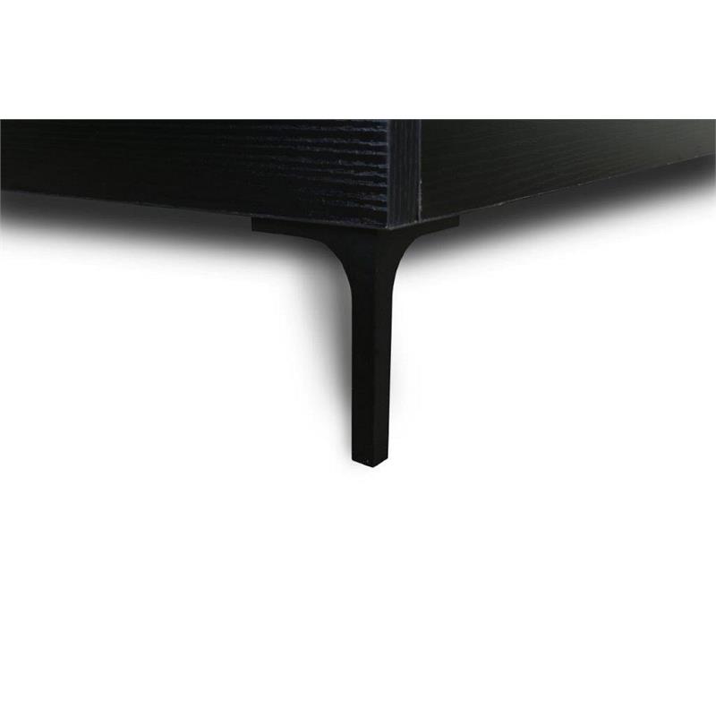 Manhattan Comfort Schwamm Fabric Upholstered Full Size Bed Frame in Gray