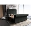 Manhattan Comfort Empire Fabric Upholstered Full Bed Frame in Charcoal