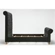 Manhattan Comfort Empire Fabric Upholstered Full Bed Frame in Charcoal