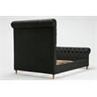 Manhattan Comfort Empire Fabric Upholstered Full Bed Frame in Charcoal