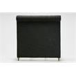 Manhattan Comfort Empire Fabric Upholstered Full Bed Frame in Charcoal