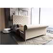 Manhattan Comfort Empire Fabric Upholstered Full Bed Frame in Cream