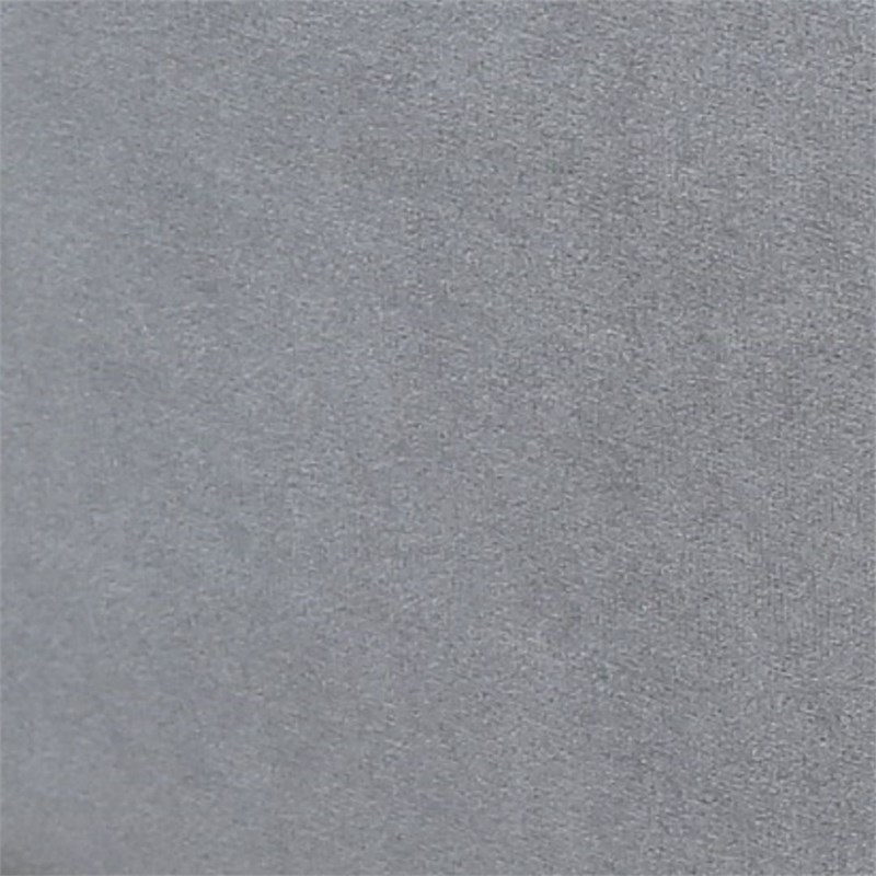 Manhattan Comfort Heather Velvet Full Size Bed Frame in Gray/Gold