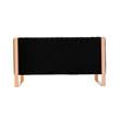 Manhattan Comfort Trillium Velvet Upholstery Loveseat in Black