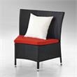 Manhattan Comfort Nightingdale 7-Piece Rattan/Fabric Outdoor Dining Set in Red
