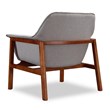 Manhattan Comfort Miller Fabric Accent Chair in Gray/Walnut (Set of 2)