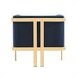 Manhattan Comfort Paramount Velvet Accent Armchair in Blue (Set of 2)