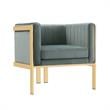 Manhattan Comfort Paramount Velvet Accent Armchair in Gray (Set of 2)