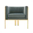 Manhattan Comfort Paramount Velvet Accent Armchair in Gray (Set of 2)