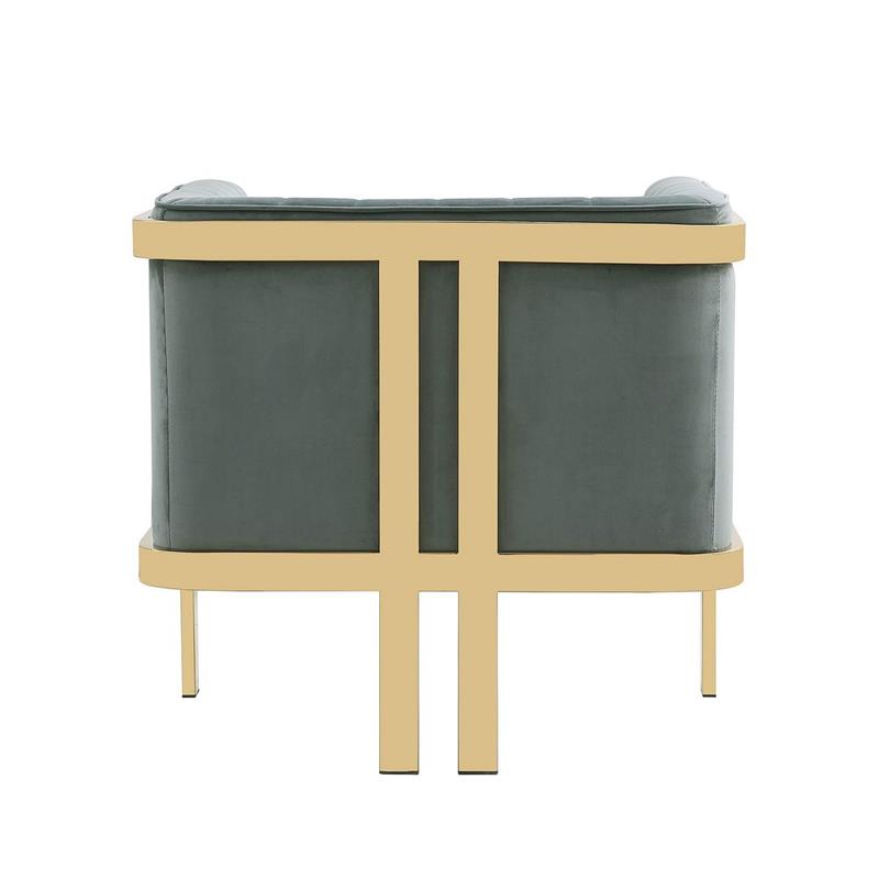 Manhattan Comfort Paramount Velvet Accent Armchair in Gray (Set of 2)