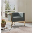 Manhattan Comfort Paramount Velvet Accent Armchair in Gray (Set of 2)