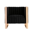 Manhattan Comfort Trillium 2-Piece Velvet Sofa & Armchair Set in Black