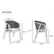 Manhattan Comfort Versailles Wood Accent Armchair in Black & Natural
