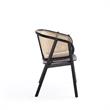 Manhattan Comfort Versailles Wood Accent Armchair in Black & Natural